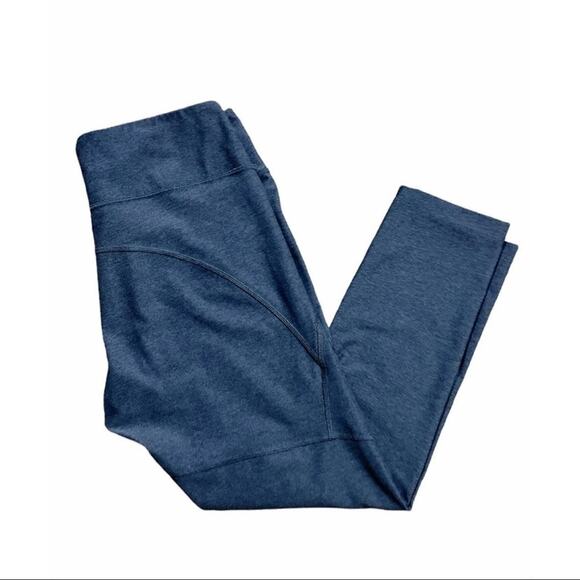 Outdoor Voices Warm Up Leggings Heather Navy Blue Size Large - Picture 4 of 5
